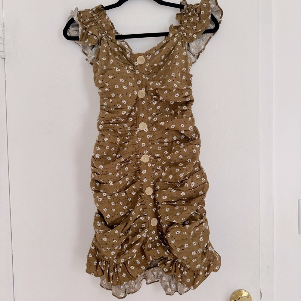 Green floral Zara dress